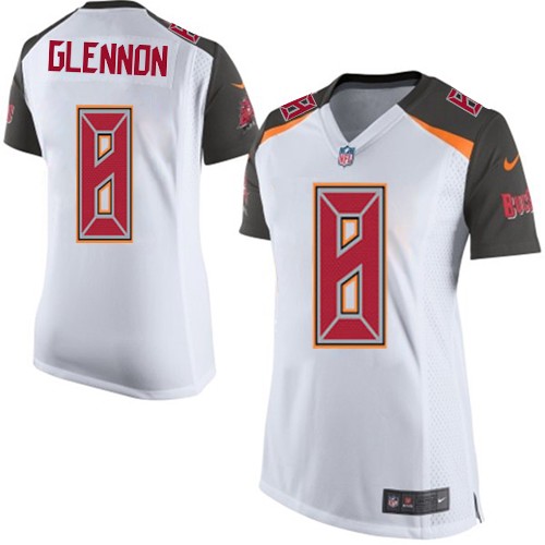 Women's Elite Mike Glennon Nike Jersey White Road - #8 NFL Tampa Bay Buccaneers